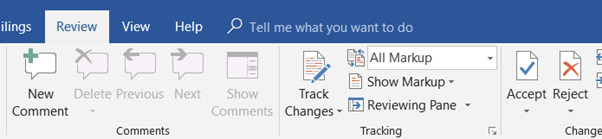 Managing Track Changes and Comments in Microsoft Word